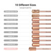 Picture of MelodySusie Safety Nail Drill Bits, 3/32'' Smooth Round Top Large Barrel Carbide Bits, Suitable for Manicure Pedicure Cuticle Gel Polishing, Beginners Bits, Rose Gold, Series Bit-S, Double Fine