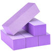 Picture of Maryton Nail Buffer Block, Medium/Fine Grit 100/180 Finishing Buffers for Acrylic Nails Gel Polish Nails, 3 Way Professional Pedicure Manicure Buffer Kits, 5 Count (Purple)