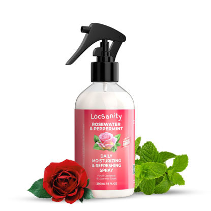 Picture of Locsanity Daily Moisturizing Refreshing Spray for Locs, Dreadlocks - Rose Water and Peppermint Hair Scalp Moisturizer, Dreadlock Spray - Natural Loc Care and Maintenance (8oz)