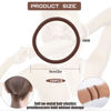 Picture of Sderoq 100PCS Hair Bands, 4MM Large Ponytail Holders, Brown - 2 Inch in Diameter Rubber Bands for Medium to Thick Hair, Curly Hair, Women or Girls