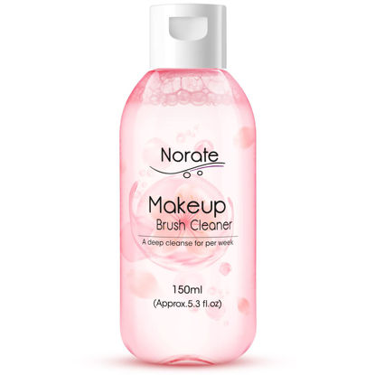 Picture of Norate Makeup Brush Cleaner, Make Up Brush Cleansers Solution, Makeup Cleaner for Makeup Brushes, Beauty Sponge, Powder Puff, Deep Clean Brush Shampoo, Gentle Formula Cruelty Free 5.3 FL.OZ