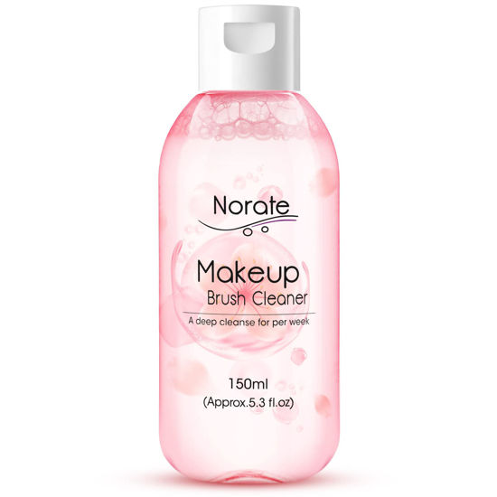 Picture of Norate Makeup Brush Cleaner, Make Up Brush Cleansers Solution, Makeup Cleaner for Makeup Brushes, Beauty Sponge, Powder Puff, Deep Clean Brush Shampoo, Gentle Formula Cruelty Free 5.3 FL.OZ