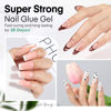 Picture of Gel Nail Tips Glue 40ml Super Strong Nail Glue Gel for False Nail Tips U V Curing Needed Soak Off Solid Nail Glue for Acrylic Fake Press On Nails Extensions Long Lasting for Nail Art, Luckyfairy