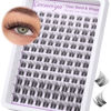 Picture of Clear Band Eye Lash Clusters Natural Wispy Eyelash Clusters 10-16MM Lash Extension D Curl Invisible Band Cluster Eyelash Extensions Individual Eyelashes DIY Lashes at Home by Geeneiya