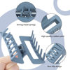 Picture of Sisiaipu 4 Inch Big Hair Claw Clips 6 Pcs Large Claw Clips for Thick Hair Square Hair Clips for Women Rectangle Hair Clips Banana Jaw Clips Hair Accessories for Girls -Brown Blue