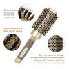 Picture of Nano Thermal Ceramic Round Hair Brush with Boar Bristles for Blow Drying and Styling by Sndyi - 2.9 Inch Barrel