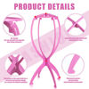 Picture of obeoby Wig Stand, Portable Wig Holder Wig Head Stand for All Wigs Travel Wig (pink (2pack))