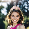 Picture of Kamirola - Gold Pink Queen Crowns and Tiaras Crowns for Princess Women and Girls Crystal Headbands for Bridal, for Princess Wedding and Party