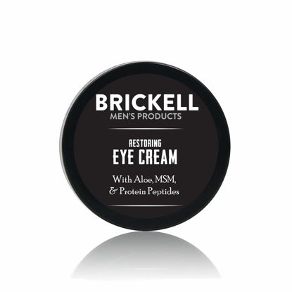 Picture of Brickell Men's Restoring Under Eye Cream for Men, Natural and Organic Anti Aging Eye Balm To Reduce Puffiness, Wrinkles, Dark Circles, Crows Feet and Under Eye Bags, 0.5 Ounce, Unscented