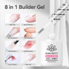 Picture of BORN PRETTY Builder Gel for Nails, 8-in-1 Milky White Clear Builder Nail Gel for Nail Apex and Extension Strengthener, Nail GLue Gel Hard Gel Base Rhinestone Nail Glue Gel in a Bottle 15ml