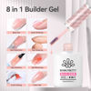 Picture of BORN PRETTY Builder Gel for Nails, 8-in-1 Milky Nude Natural Clear Builder Nail Gel for Nail Apex and Extension Strengthener, Nail GLue Gel Hard Gel Base Rhinestone Nail Glue Gel in a Bottle 15ml