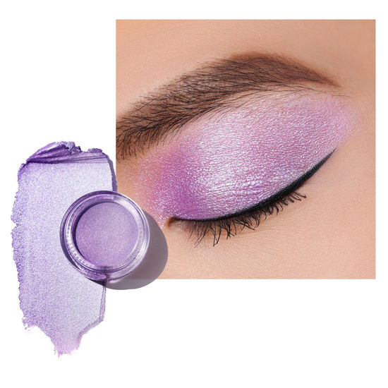 Picture of Oulac Purple Cream Eyeshadow also for Highlighter Large Capacity Highly Pigmented Eye Shadow Waterproof &Long Lasting with Moisturizing Formula, Shimmer Glitter Eye Makeup. 6g.(19)