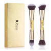 Picture of DUcare Makeup Brushes Duo End Foundation Powder Buffer and Contour Brush Synthetic Cosmetic Tools 2Pcs