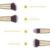 Picture of DUcare Makeup Brushes Duo End Foundation Powder Buffer and Contour Brush Synthetic Cosmetic Tools 2Pcs