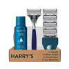Picture of Harry's Razors for Men, 1 Handle (Chrome Edition) and 4 Razor Blade Refills with German Engineered 5-Blade Technology, 2 oz. Foaming Shave Gel, Travel Blade Cover- Holiday Gift for Men
