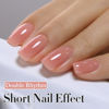 Picture of Double Rhythm Translucent Gel Polish Sheer Neutral Natural Light Milky Same Color Same Bottle 15ML Jelly Nail Polish Nail Art DIY at Home (Pink Clear-A1323)