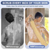 Picture of Exfoliating Back Scrubber with Handles, 38.5 Inch Double-Sided Back Exfoliator Body Scrub Towel, Exfoliating Washcloth Bath Tool for Use in Shower, Back Washer to Deep Clean Your Skin for Men & Women
