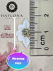 Picture of Set 10Pcs 3D Sweet Season Poinettia (5 Petals) Flower Nail Art Charms Handmade by Acrylic Powder Design Acrylic Nail Art for Women Girls (White No Rhinestones-10Pcs)