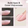 Picture of BORN PRETTY Builder Gel for Nails, 8-in-1 Extension Gel Strengthener Gel Hard Builder Nail Gel Base Top Gel, Pink Gel Builder Rhinestone Nail Glue Gel in A Bottle Nails 15ML