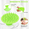 Picture of Meartchy Silicone Scalp Massager Shampoo Brush, Scalp Brush for Hair Growth & Dandruff Removal, Hair Scrubber Scalp Stimulator Exfoliator Brush with Soft Bristles for Wet Dry Scalp Care (Green)