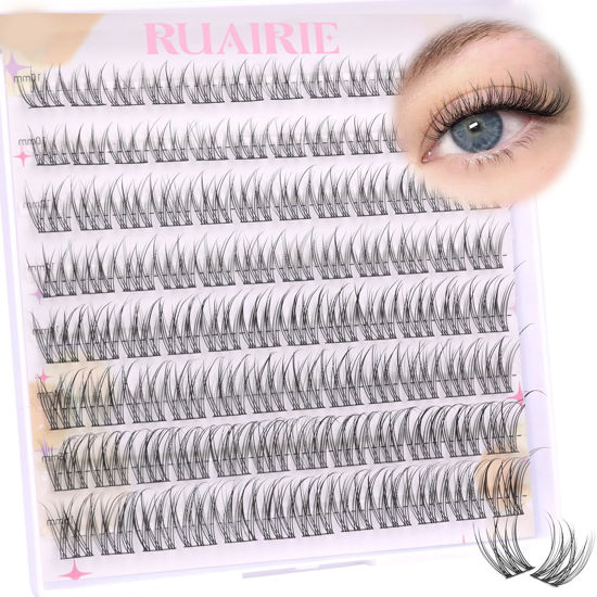 Picture of Lash Clusters Wispy Eyelash Clusters Eyelash Extensions 96pcs Individual Lash Extension 10-16MM Natural CD Curl Cluster Lashes by Ruairie