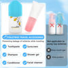 Picture of 16 Pack Silicone Bottle Covers,Travel Essentials for Women,Cruise Ship Essentials,Airplane Travel Accessories Luggage Travel Size Toiletries,Elastic Sleeves for Leak Proofing,Travel Must Haves
