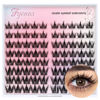 Picture of Fyonas Lash Clusters Manga Eyelash Clusters Spiky Cluster Eyelash Extensions 80Pcs C Curl Individual Lashes Volume Anime Lash Clusters with Thin Band Cosplay Lashes DIY at Home (Cutey)