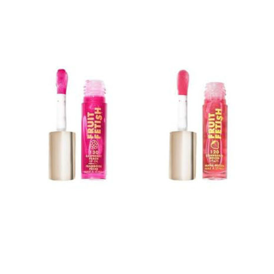 Picture of Milani Lip Kit Bundle - Raspberry Peach + Strawberry Melon Fruit Fetish Lip Oils