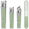 Picture of Nail Clippers for Men Women, 4 PCS Nail Clipper Set, Premium Toenail Clippers, Fingernail Clipper, Ultra Sharp Toe Nail Clippers, Nail Cutter, Finger Nail Clippers Adult, Green