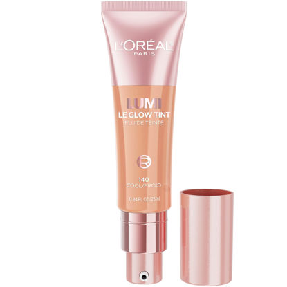 Picture of L’Oréal Paris Lumi Le Glow Skin Tint, Lightweight Water-Based Tinted Serum with Foundation-Like Coverage, Glow Illuminator, Cool 140, 0.85 Fl Oz