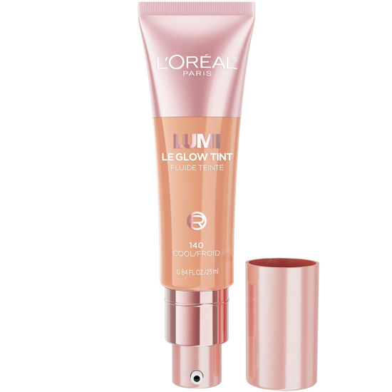 Picture of L’Oréal Paris Lumi Le Glow Skin Tint, Lightweight Water-Based Tinted Serum with Foundation-Like Coverage, Glow Illuminator, Cool 140, 0.85 Fl Oz