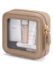 Picture of Popvibe Small Makeup Pouch Mini Clear Makeup Bag for Purse Travel Mini Bag for Women for Essentials Small Cute Cosmetic Case Traveling Small Toiletry Bag Portable Mini Pouch for Car Organizer Bag Gold