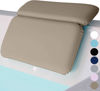 Picture of Gorilla Grip Bath Pillow for Tub, Improved Suction Cups, Luxury Bathtub Pillows, Headrest for Neck and Back Support, Relaxing Home Spa, Hot Tubs and Bathroom Essentials, Gifts for Women, 2 Panel Beige