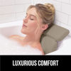 Picture of Gorilla Grip Bath Pillow for Tub, Improved Suction Cups, Luxury Bathtub Pillows, Headrest for Neck and Back Support, Relaxing Home Spa, Hot Tubs and Bathroom Essentials, Gifts for Women, 2 Panel Beige