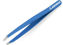 Picture of R.A Tweezers Professional Slanted Tweezer for Facial Hair Women & Men Stainless Steel Precision Tweezers for Ingrown Hair Tweezers (Black) (Blue), ET-UK1
