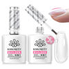 Picture of BORN PRETTY Builder Gel 8-in-1, 2PCS 15ML Clear Builder Nail Gel Set, Transparent Extension Gel Rhinestone Glue for Nail Art Base Gel, LED Nail Lamp Cured Hard Gel Builder for Nail Thickening