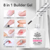 Picture of BORN PRETTY Builder Gel 8-in-1, 2PCS 15ML Clear Builder Nail Gel Set, Transparent Extension Gel Rhinestone Glue for Nail Art Base Gel, LED Nail Lamp Cured Hard Gel Builder for Nail Thickening