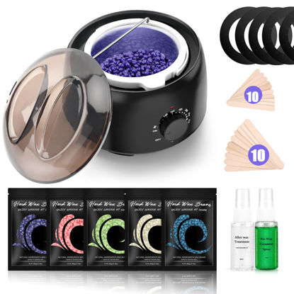 Picture of TIKESI Waxing Kit - Wax Warmer for Hair Removal, Hard Wax Beans for Full Body, Legs, Face, Eyebrows, Bikini, Brazilian Waxing for Women Men