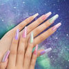 Picture of RARJSM Aurora Cat Eye Gel Nail Polish Set 6 Colors Velvet Silver Glitter Purple Pink Green Champagne Galaxy Star Cloud Ice Gel Polish with Magnet Stick UV LED Curing Requires Soak Off Home Salon