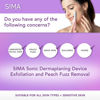 Picture of SPA SCIENCES - SIMA Sonic Dermaplaning Tool - Patented Painless 2 in 1 Facial Exfoliation & Peach Fuzz-Hair Removal System w/ 7 Weeks Treatment Included - Anti-Aging - 3 Speeds - Rechargeable