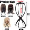 Picture of obeoby Wig Stand, Portable Wig Holder Wig Head Stand for All Wigs Travel Wig (black (6 pack))