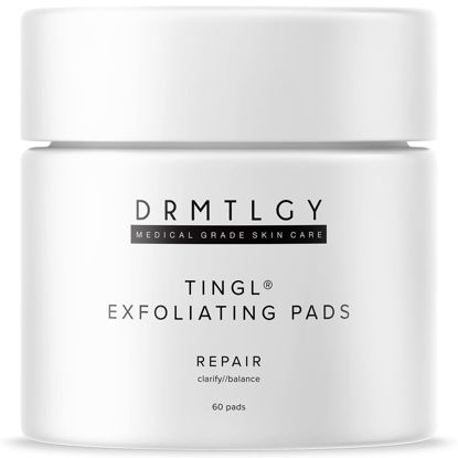 Picture of tingl Face & Body Exfoliator Pads - FSA/HSA Eligible Skin Care with Glycolic Acid, Lactic Acid & Salicylic Acid - Face Exfoliator & Toner Pads for Acne Treatment, Pore Minimizer & Blackhead Remover