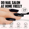 Picture of TOMICCA Black Gel Nail Polish, 15ml Black Nail Polish Fast Dry, Long Lasting Soak Off UV Black Gel Polish Color French Manicure Nail Art