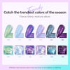 Picture of modelones Chameleon Nail Polish Set 6 Colors, Green Glitter Pink Blue Purple Holographic Quick Dry Mini Nail Lacquer Kit Gray Aurora Shimmer DIY Nail Art Manicure Gift For Women Girls