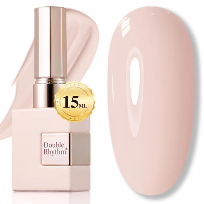 Picture of Double Rhythm Translucent Gel Polish Sheer Neutral Natural Light Milky Same Color Same Bottle 15ML Jelly UV Nail Polish Nail Art DIY at Home (Nude Beige-A1119)