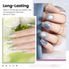 Picture of RARJSM Moonlight Cat Eye Gel Nail Polish Set 6 Pcs Smoothie Ceramic Glitter Shimmer Grape Purple Silver White Blue Green Pink Velvet Mirror Cateye Gel Polish with Magnetic Stick UV LED Curing Require