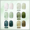 Picture of GAOY Jelly Green Gel Nail Polish Set, 6 Transparent Colors Sheer White, Soak Off UV Light Cure Gel Polish for Salon and Nail Art DIY at Home, Emerald Green