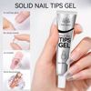 Picture of Born Pretty Solid Nail Tips Gel,30ml Soft Gel Nail Tips Glue, Nail Gel for Press On Nails, Super Strong Cured Needed Acrylic Nail Gel, Nails Tip U V Nail Extension Gel Nail Charm Glue