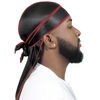 Picture of 4PCS Silky Durags for Men Women 360 Waves with 1 Wave Cap, Silky Satin Durag Extra Long Tails