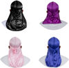 Picture of 4PCS Silky Durags for Men Women 360 Waves with 1 Wave Cap, Silky Satin Durag Extra Long Tails